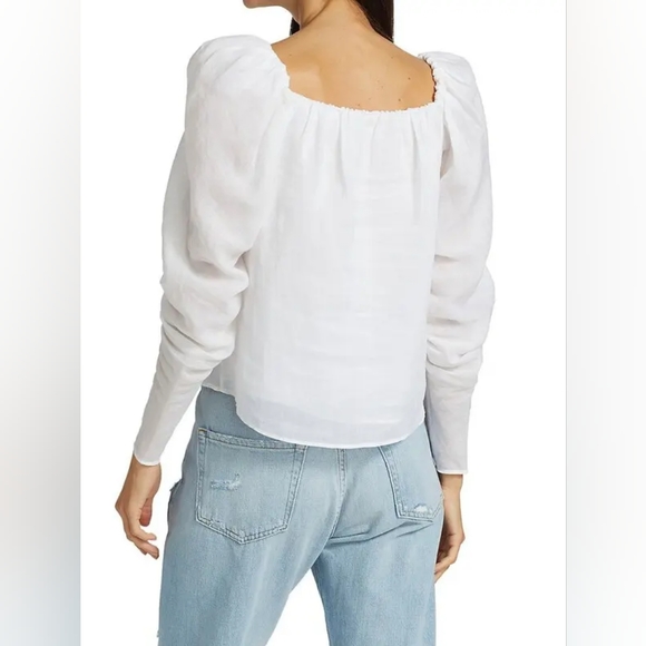 8. NWOT FRAME OFF THE SHOULDER BILLOW TOP - Picture 3 of 10